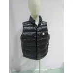 Moncler black flocking label top stand collar Vest Down Jacket