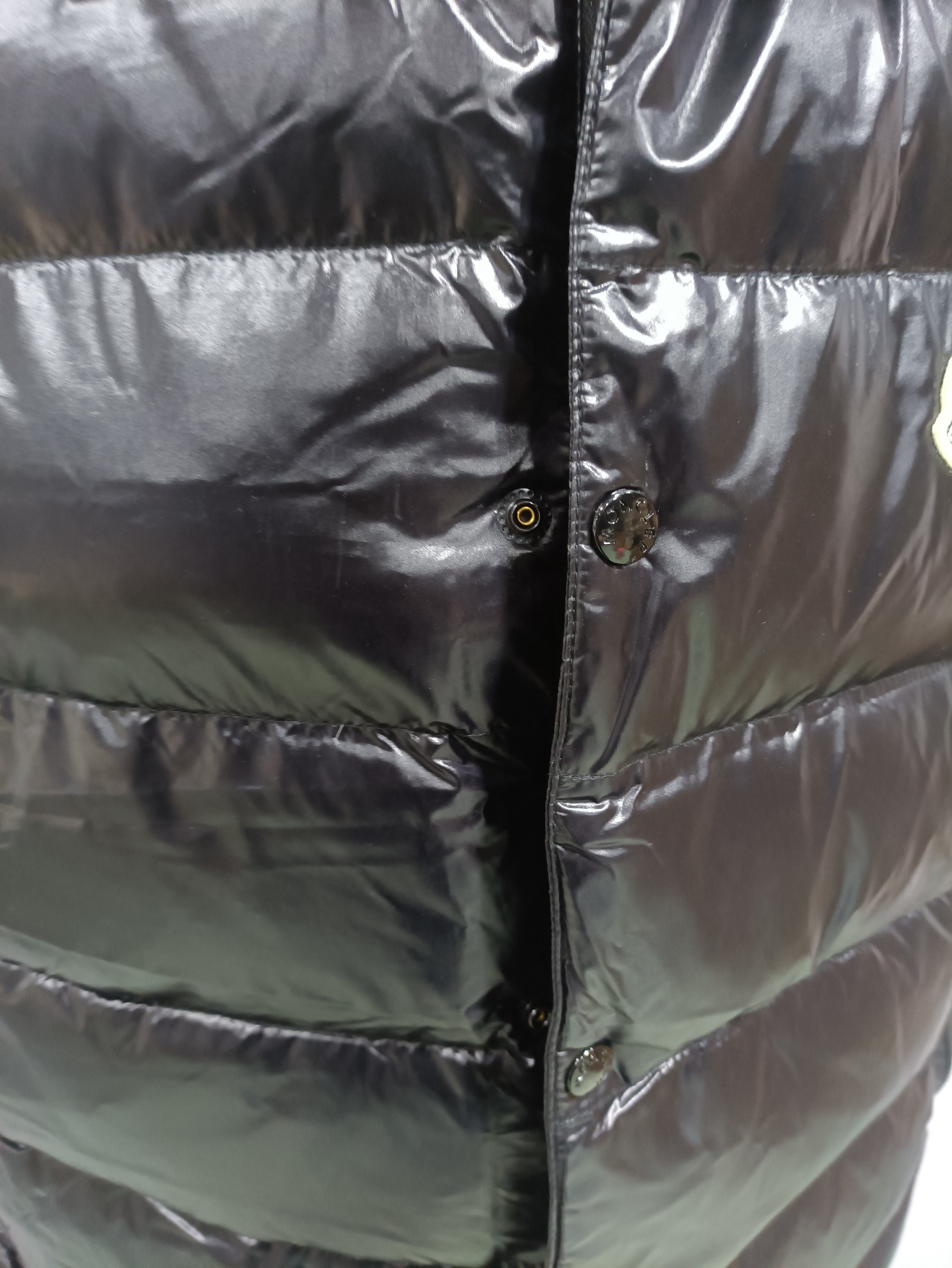 Moncler black flocking label top stand collar Vest Down Jacket