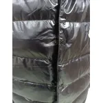 Moncler black flocking label top stand collar Vest Down Jacket