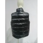 Moncler black flocking label top stand collar Vest Down Jacket