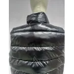 Moncler black flocking label top stand collar Vest Down Jacket