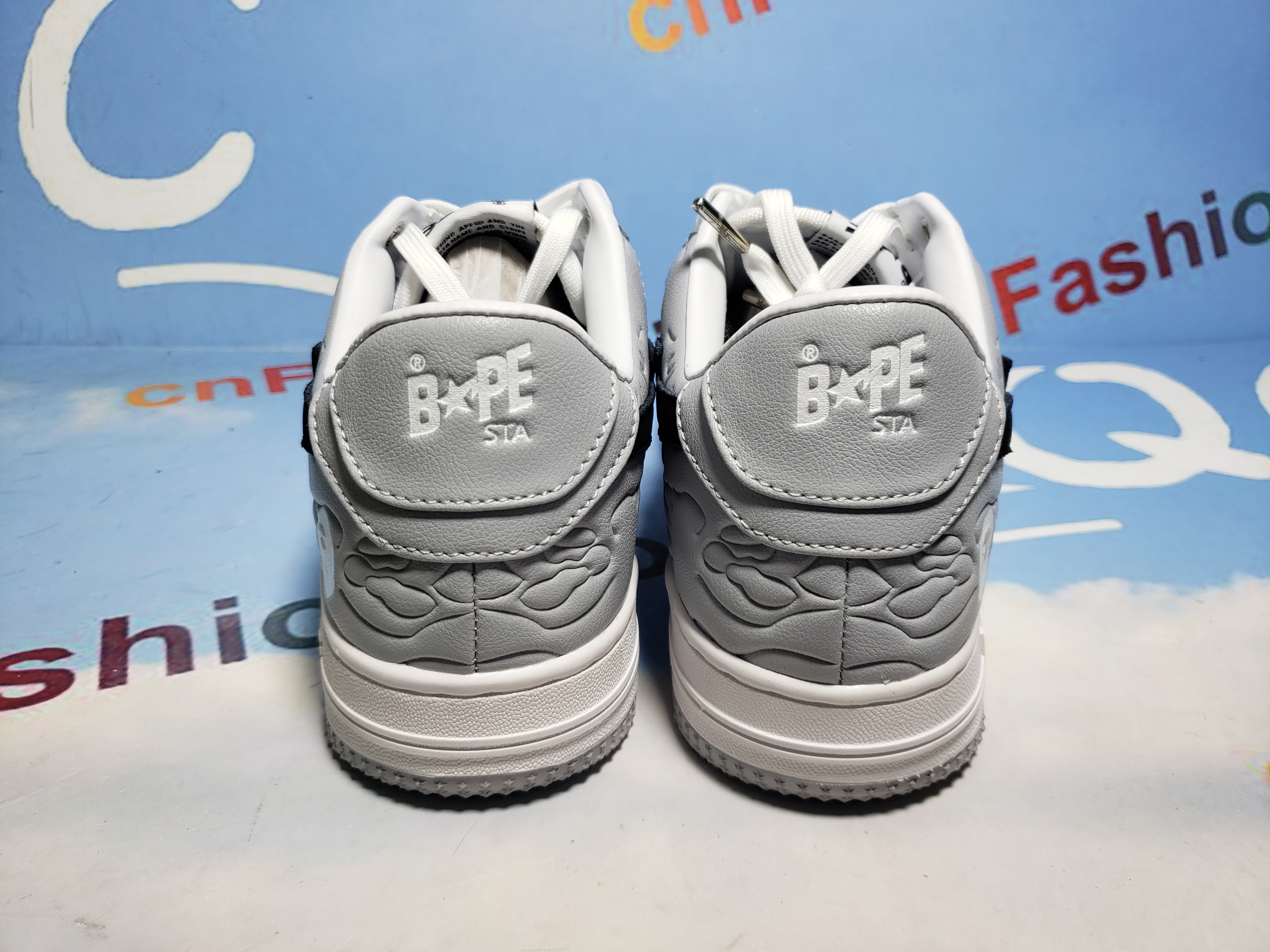 BMLin A Bathing Ape Bape Sta Low White Grey 1H70-191-002