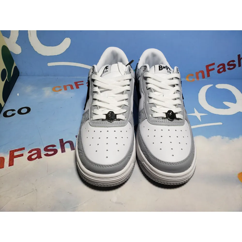 BMLin A Bathing Ape Bape Sta Low White Grey 1H70-191-002