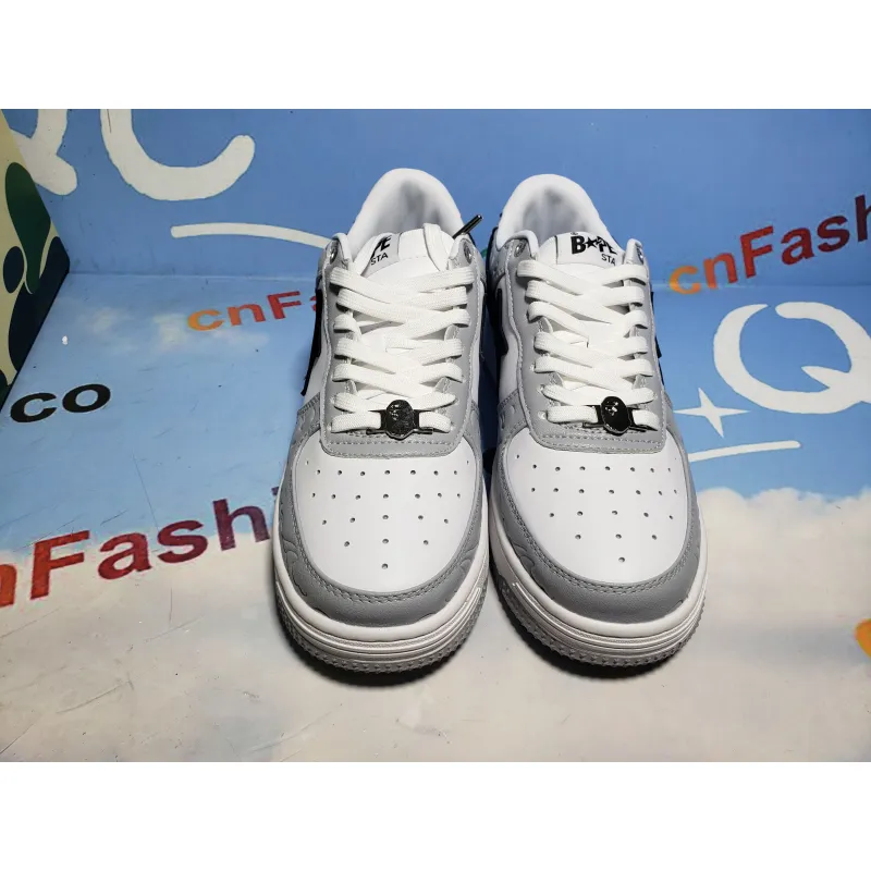BMLin A Bathing Ape Bape Sta Low White Grey 1H70-191-002