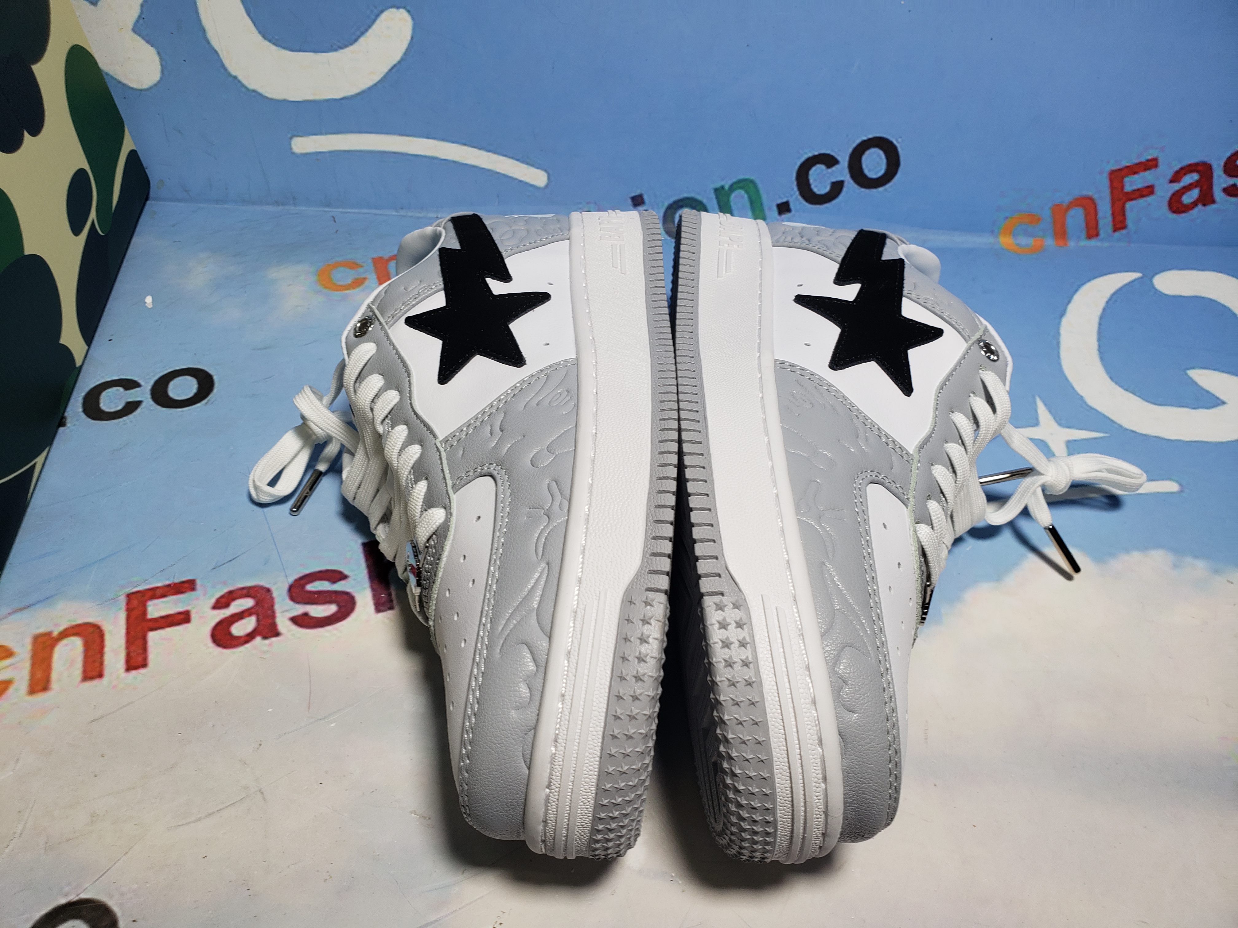 BMLin A Bathing Ape Bape Sta Low White Grey 1H70-191-002