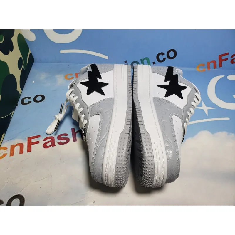 BMLin A Bathing Ape Bape Sta Low White Grey 1H70-191-002
