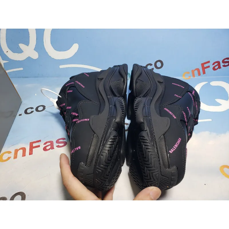 PKGoden Balenciaga Triple S Letter Black Pink 524039 W2FA1 1022