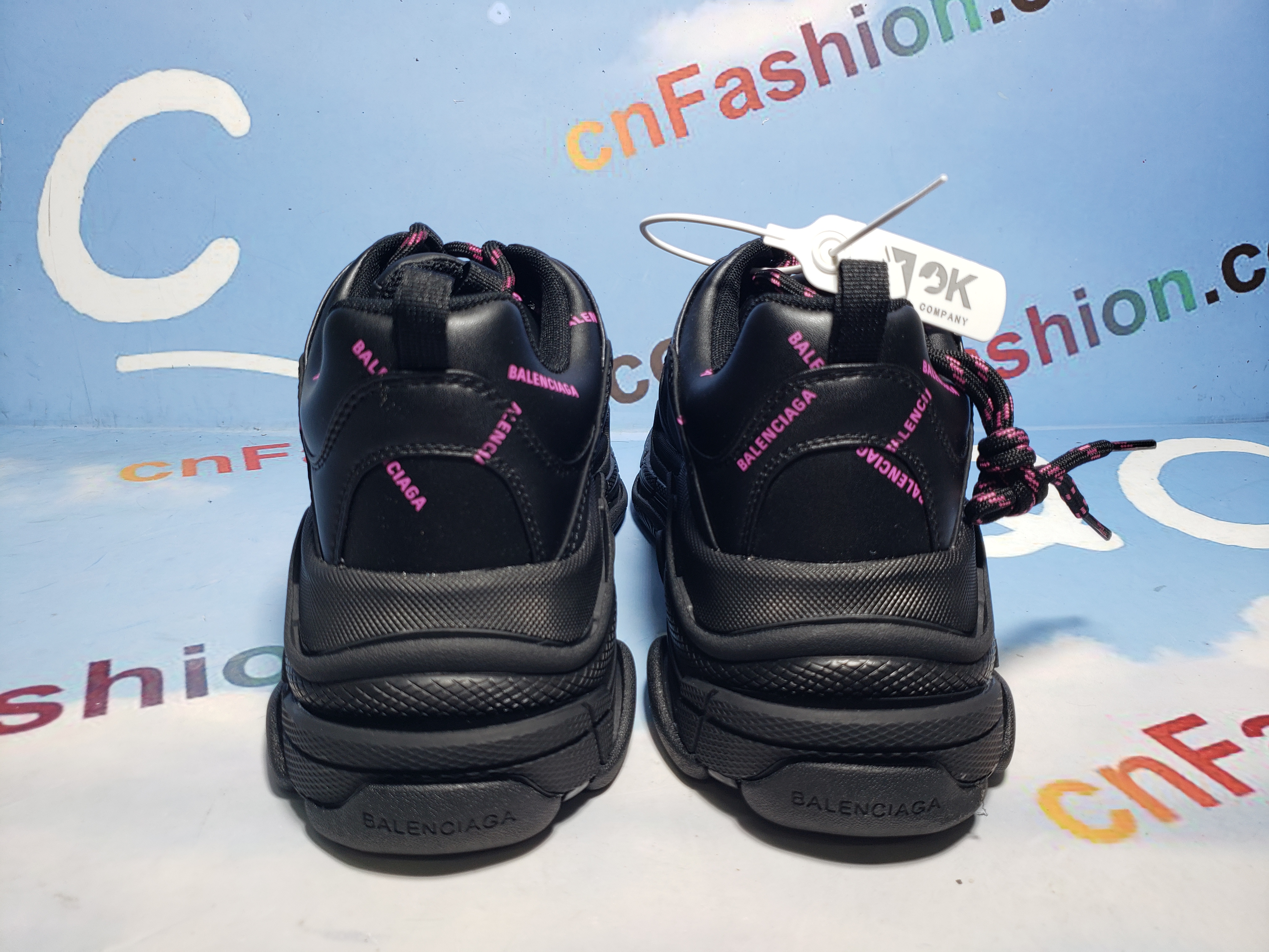PKGoden Balenciaga Triple S Letter Black Pink 524039 W2FA1 1022