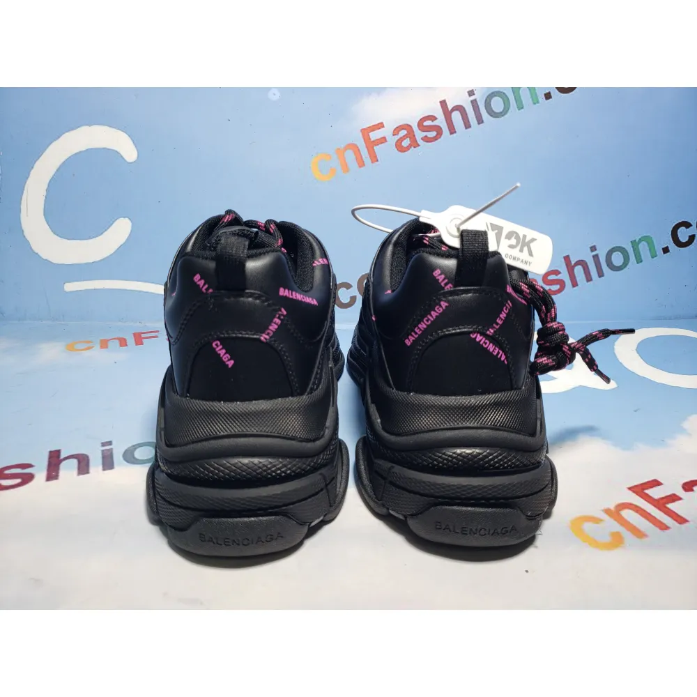 PKGoden Balenciaga Triple S Letter Black Pink 524039 W2FA1 1022