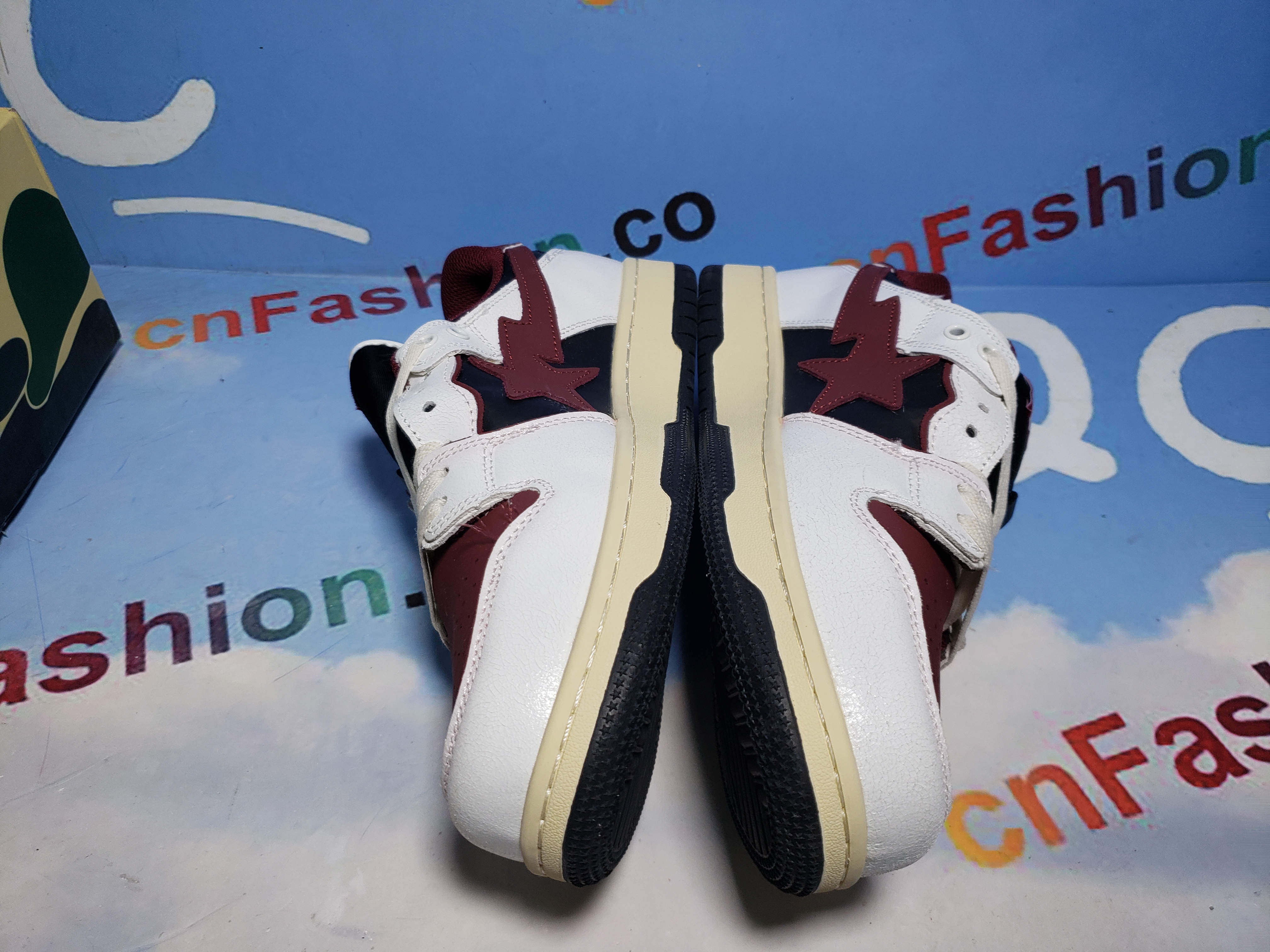 PKGoden A Bathing Ape Bape Sta Low Red Grey,1I20-291-020