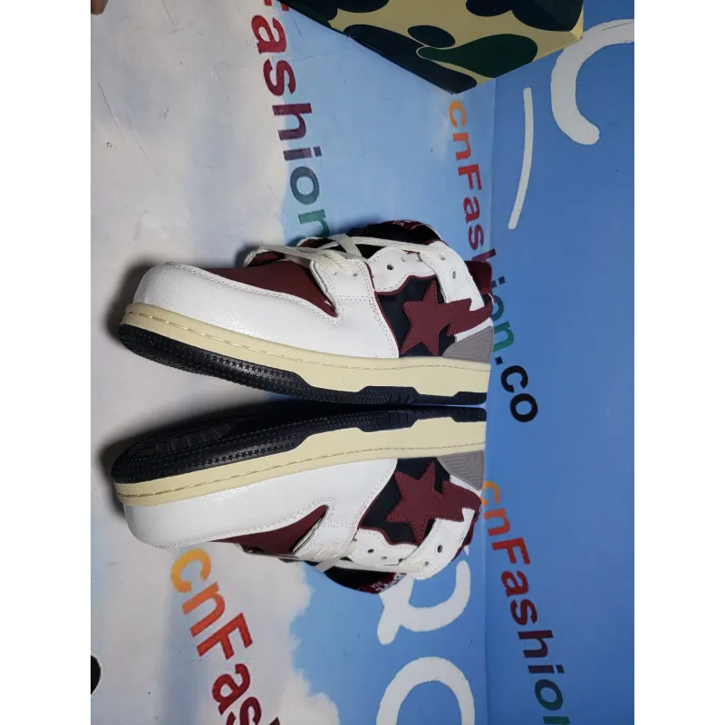 PKGoden A Bathing Ape Bape Sta Low Red Grey,1I20-291-020