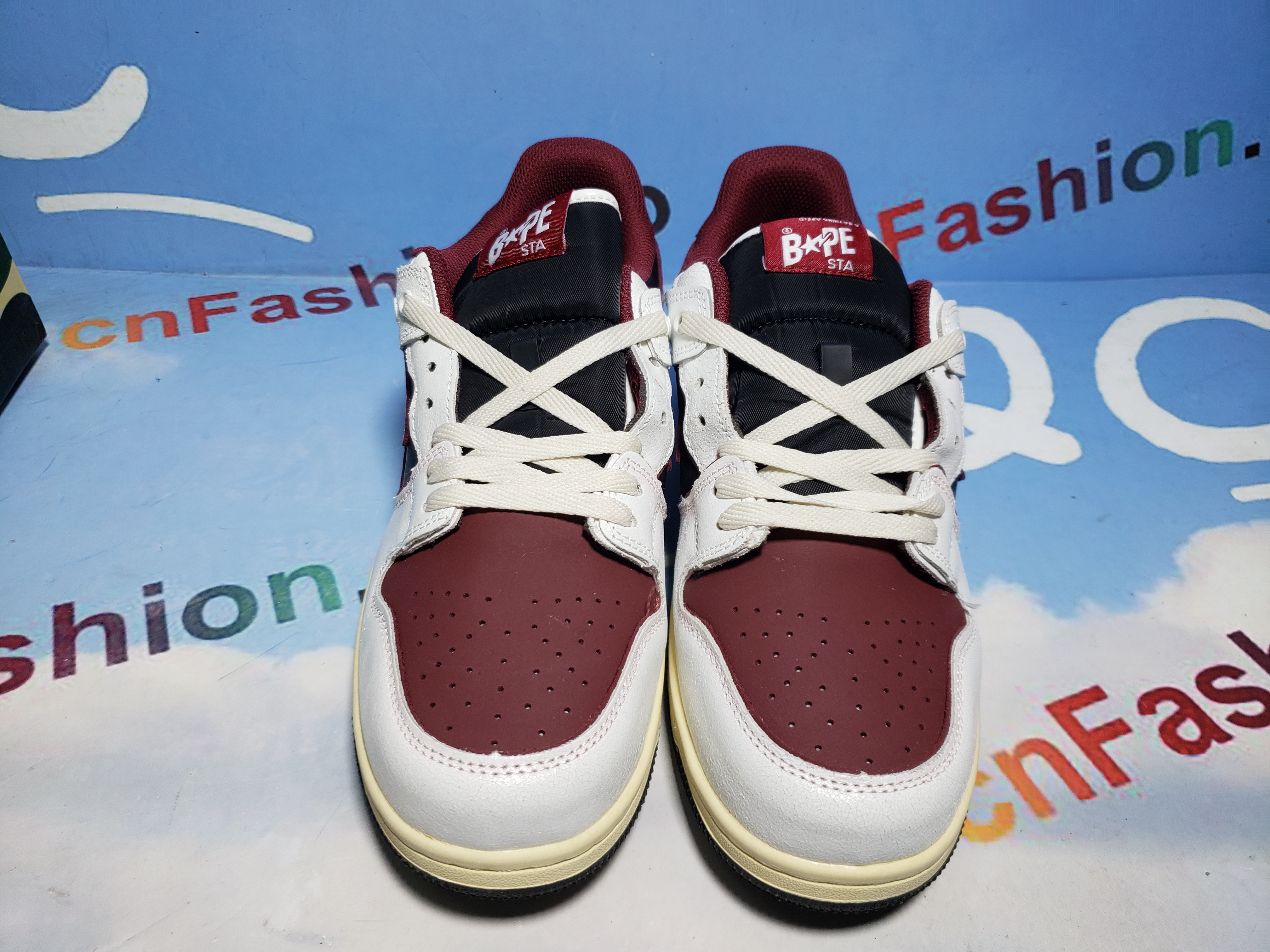 PKGoden A Bathing Ape Bape Sta Low Red Grey,1I20-291-020