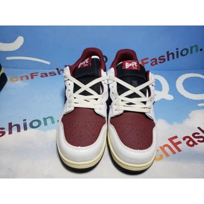 PKGoden A Bathing Ape Bape Sta Low Red Grey,1I20-291-020 02