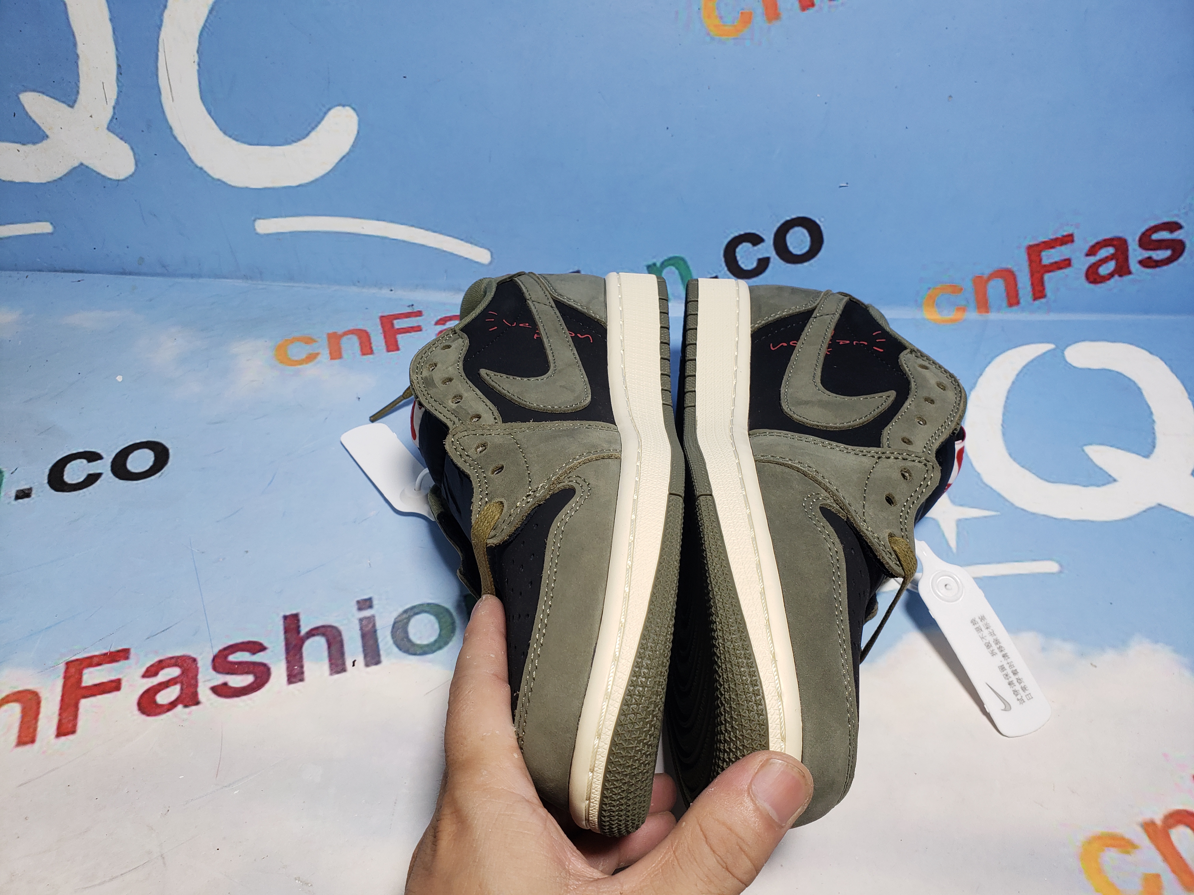 PKGoden Air Jordan 1 Travis Scott x Low olive