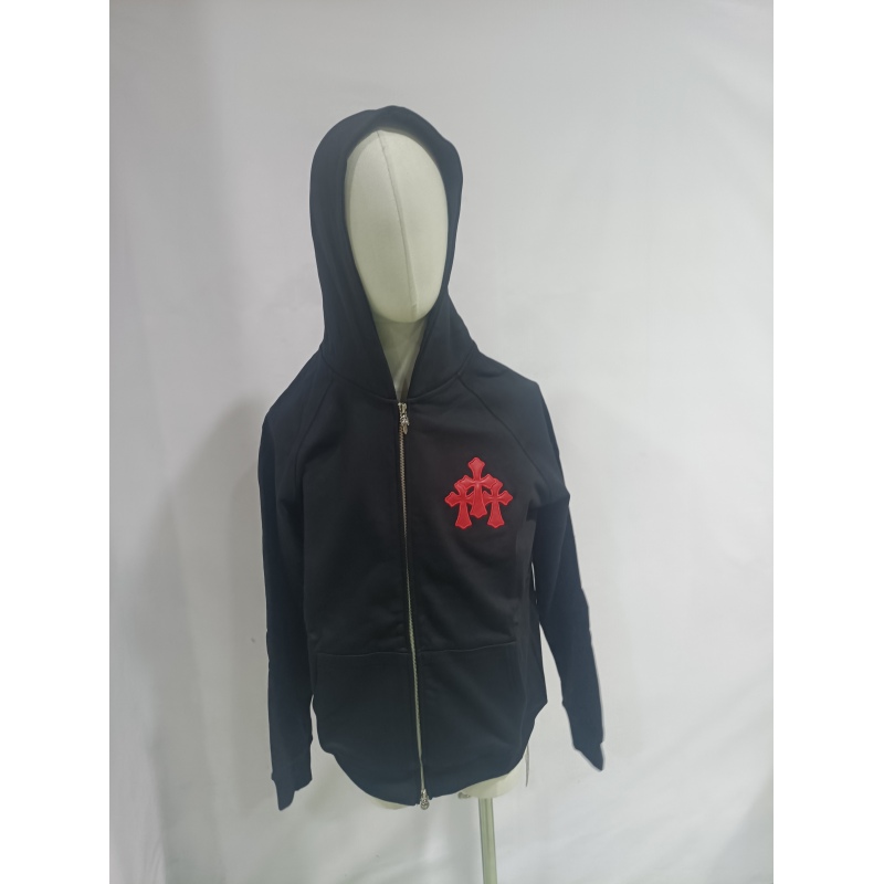 Chrome Hearts red patch zipper Hoodie