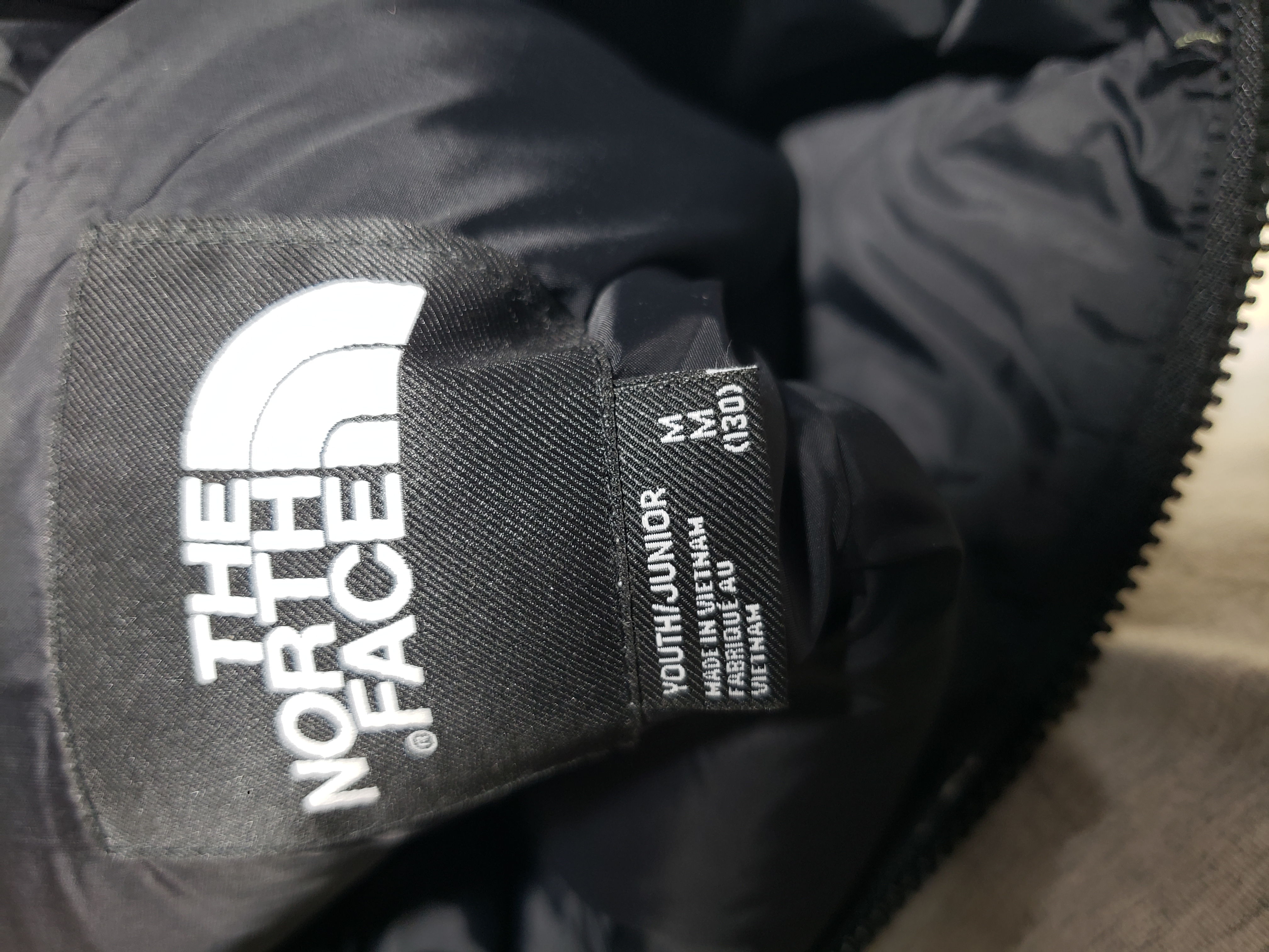 Kids The North Face Black and Blackish Mustard Green