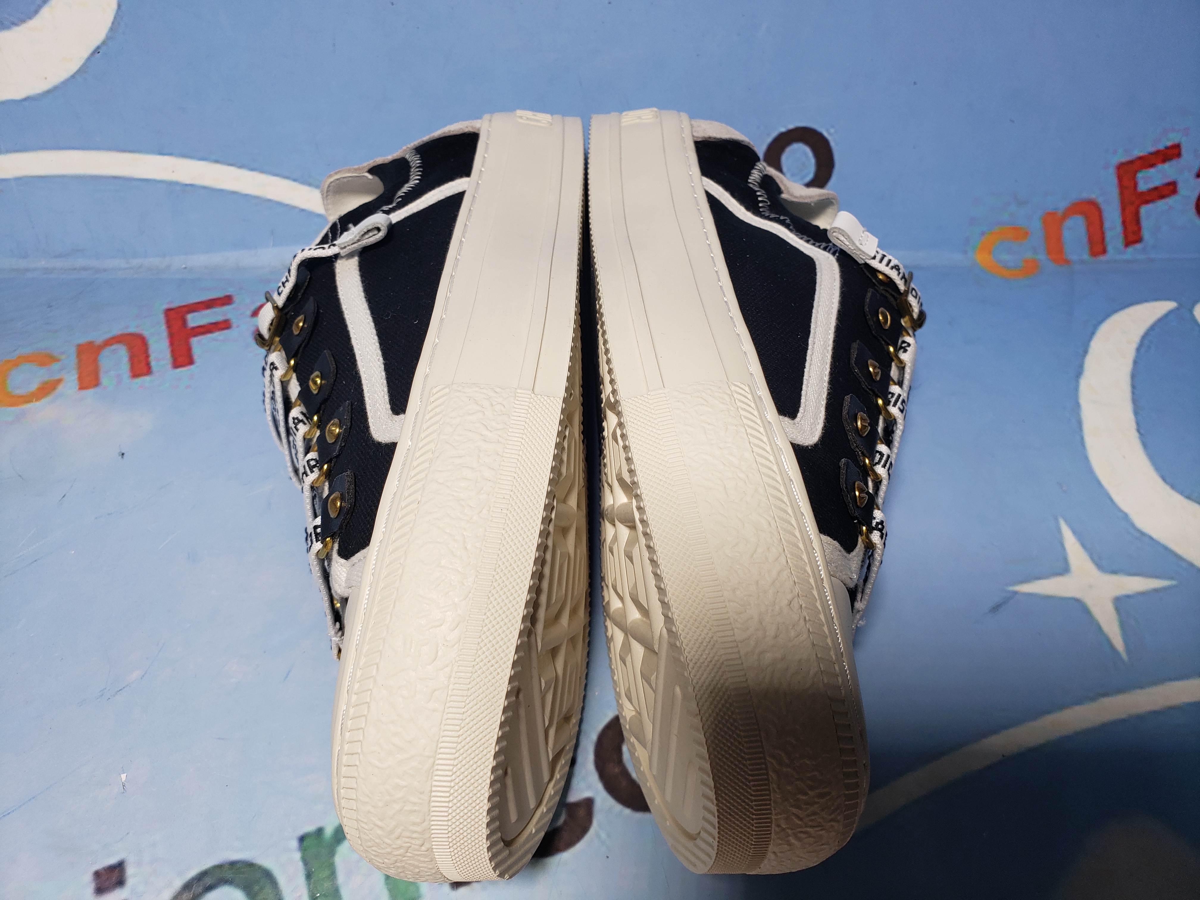 PKGoden Dior Oblique Printed Fashion Board Shoes New Canvas Black