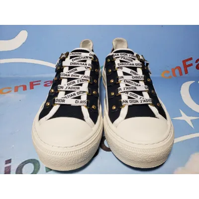 PKGoden Dior Oblique Printed Fashion Board Shoes New Canvas Black 02