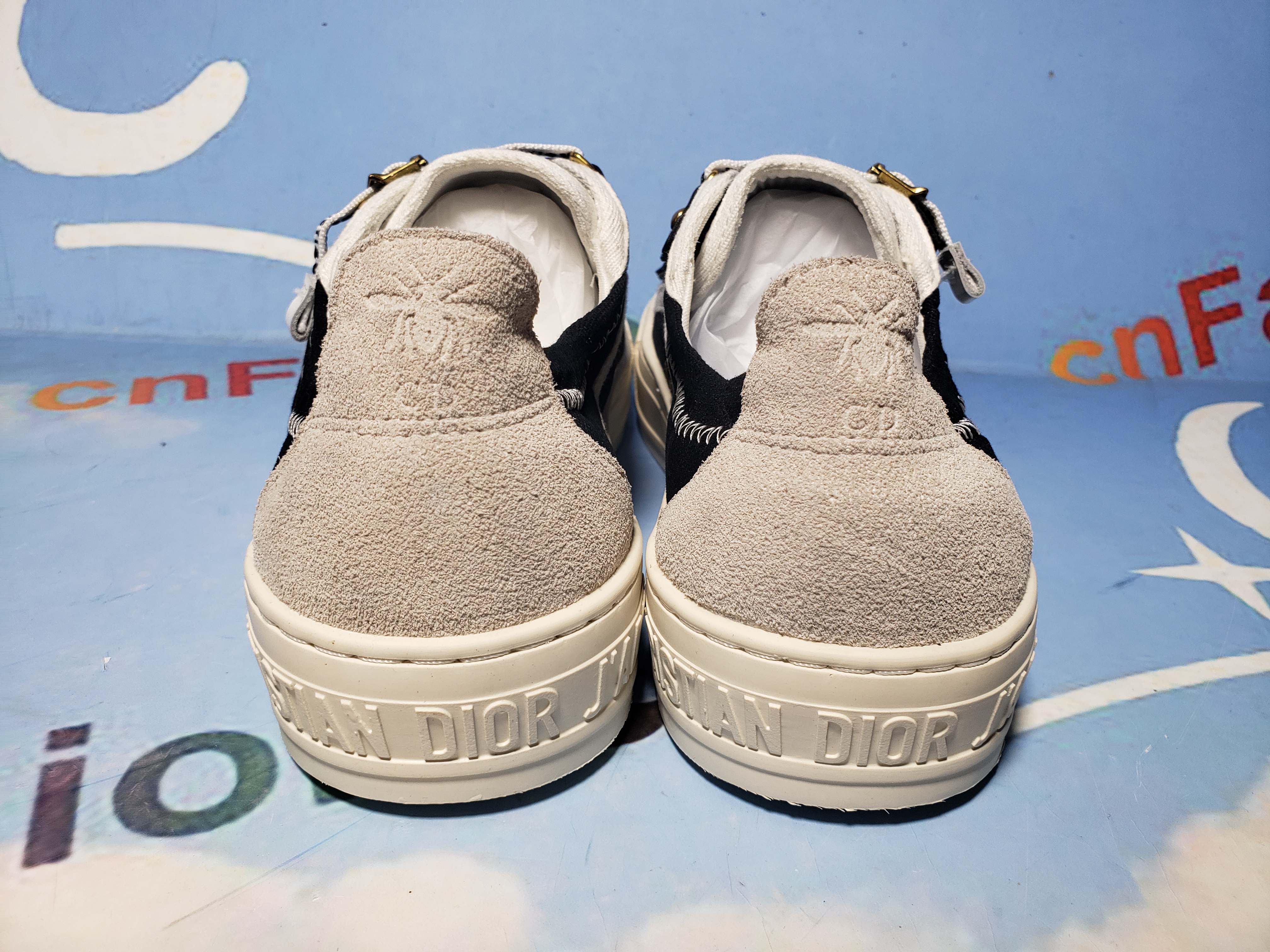 PKGoden Dior Oblique Printed Fashion Board Shoes New Canvas Black