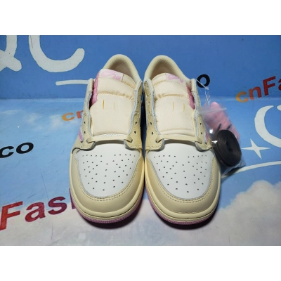 PKGoden Travis Scott x Air Jordan 1 Low Reverse Hook Powder IQ7604-100 02