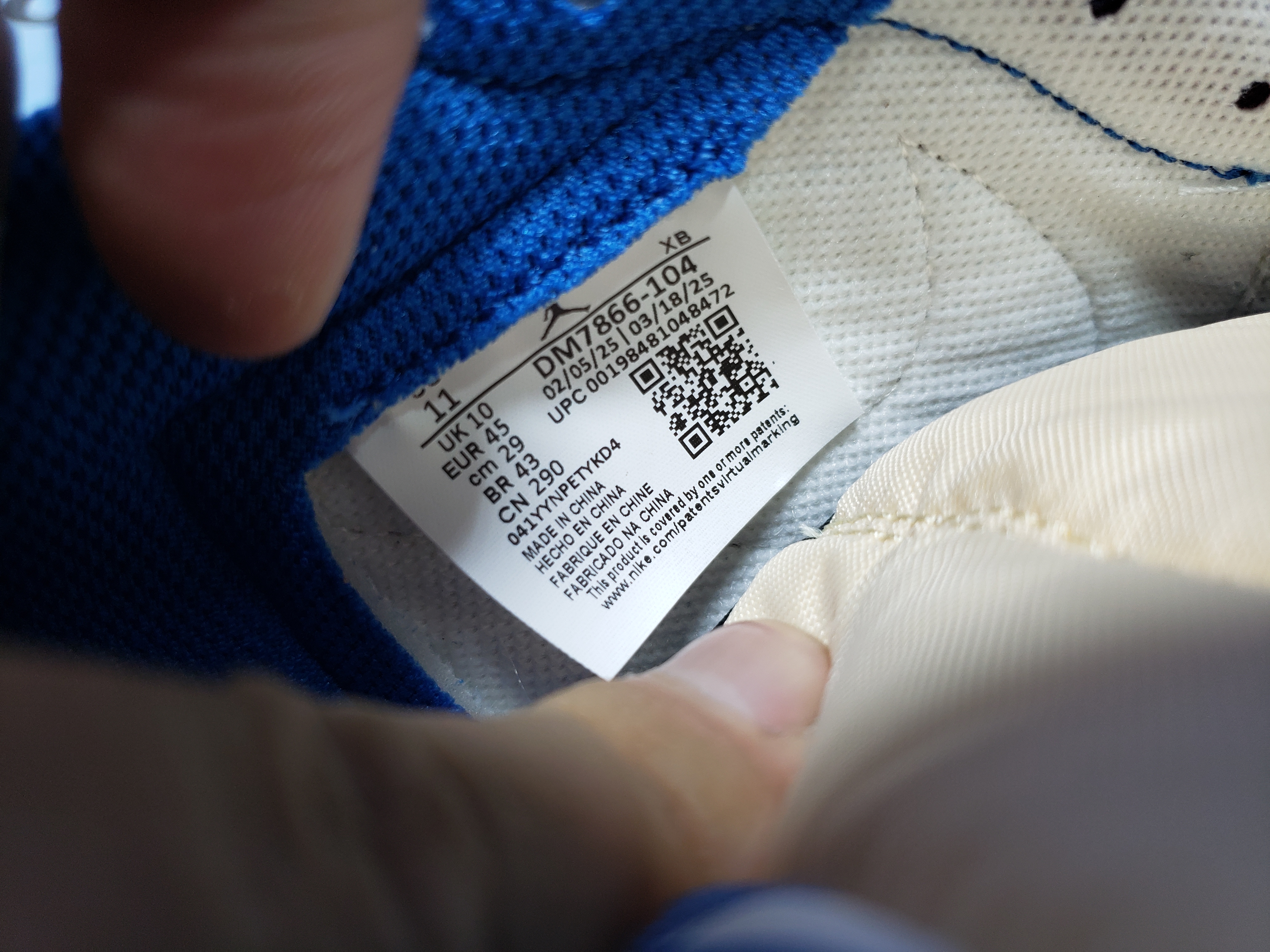 PKGoden Air Jordan 1 Retro Low OG SP Fragment x Travis Scott Sail Military Blue DM7866-104