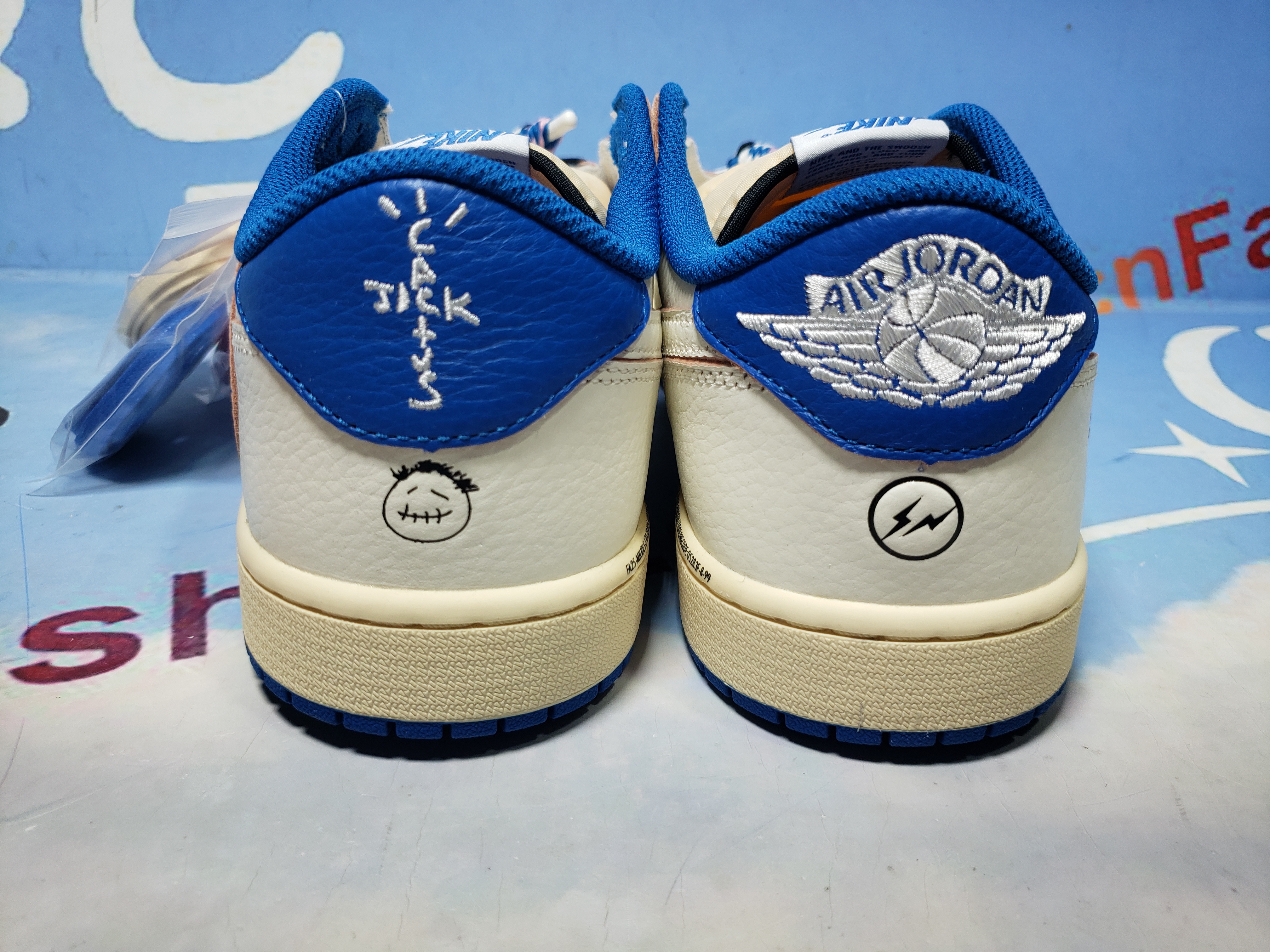 PKGoden Air Jordan 1 Retro Low OG SP Fragment x Travis Scott Sail Military Blue DM7866-104