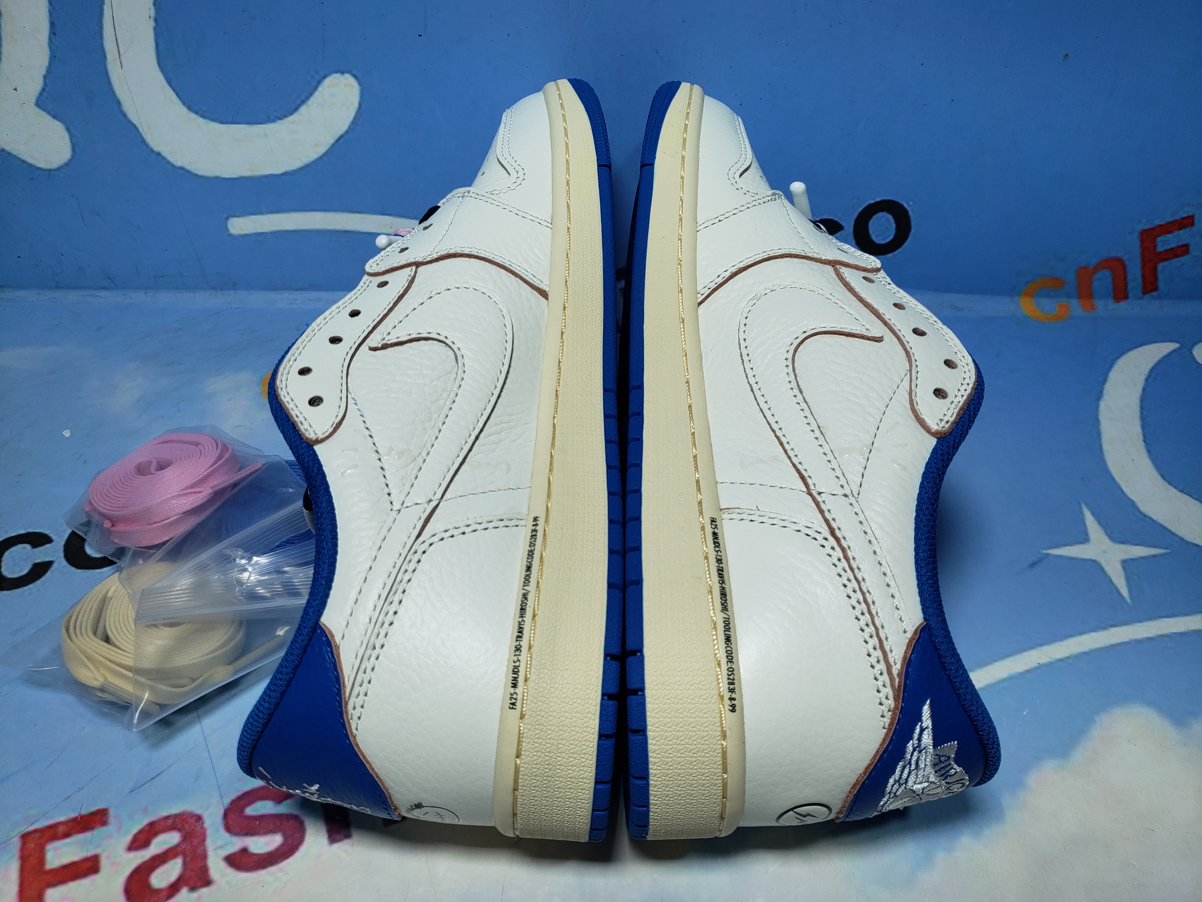 PKGoden Air Jordan 1 Retro Low OG SP Fragment x Travis Scott Sail Military Blue DM7866-104