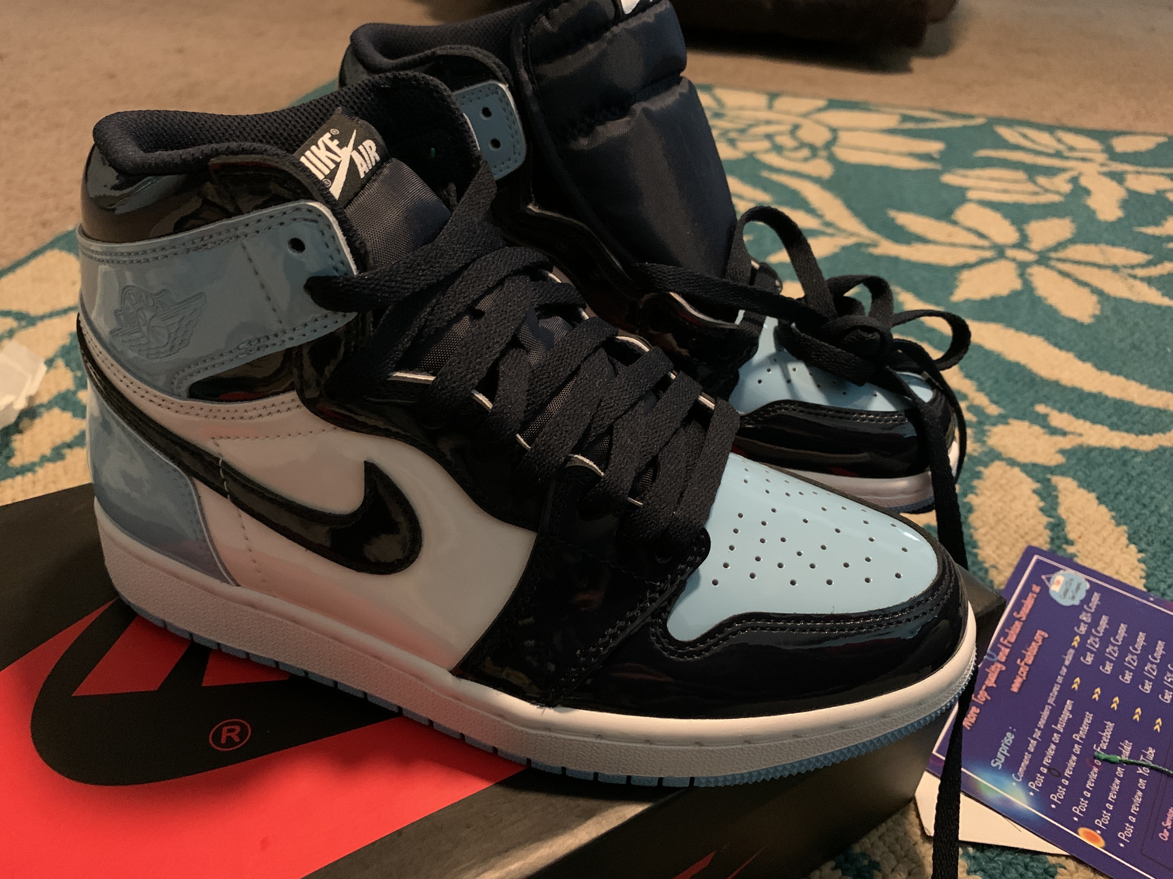 PKGoden Jordan 1 Retro High UNC Patent (W) review aaliyah 03