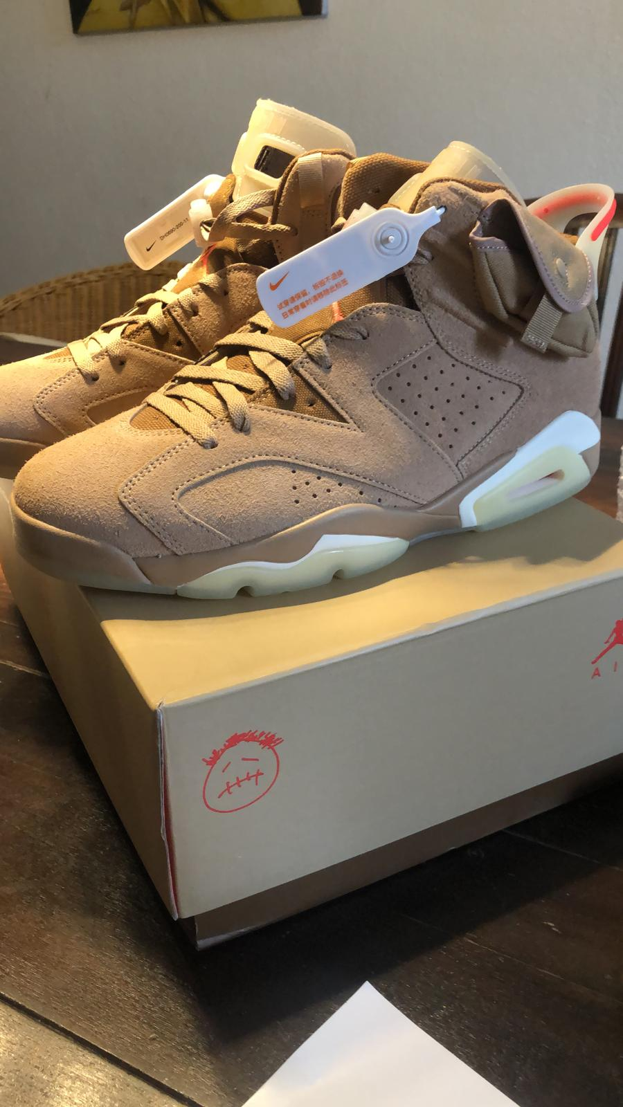 PKGoden Jordan 6 Retro Travis Scott British Khaki review W