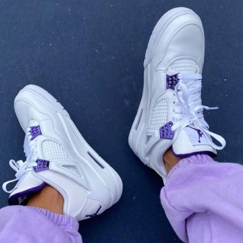 cnFashion PKGoden Air Jordan 4 Retro Metallic Purple