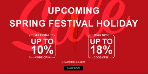 In the last week, the holiday is coming soon, the maximum discount is 18%