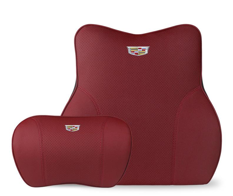 Applicable To Cadillac Car Neck Pillow Waist Cushion Red