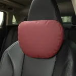 Nappa Leather Car Seat Pillow Lumbar Pillow Volcano Red