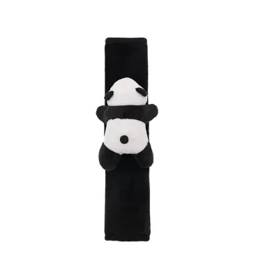 Plush Shoulder Pads Black Patch Panda 01