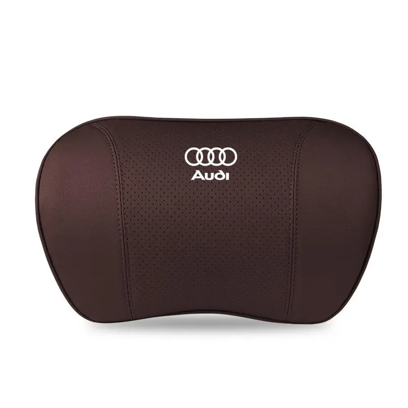 Suitable For Audi Car Neck Pillow Waist Cushion Mocha Brown