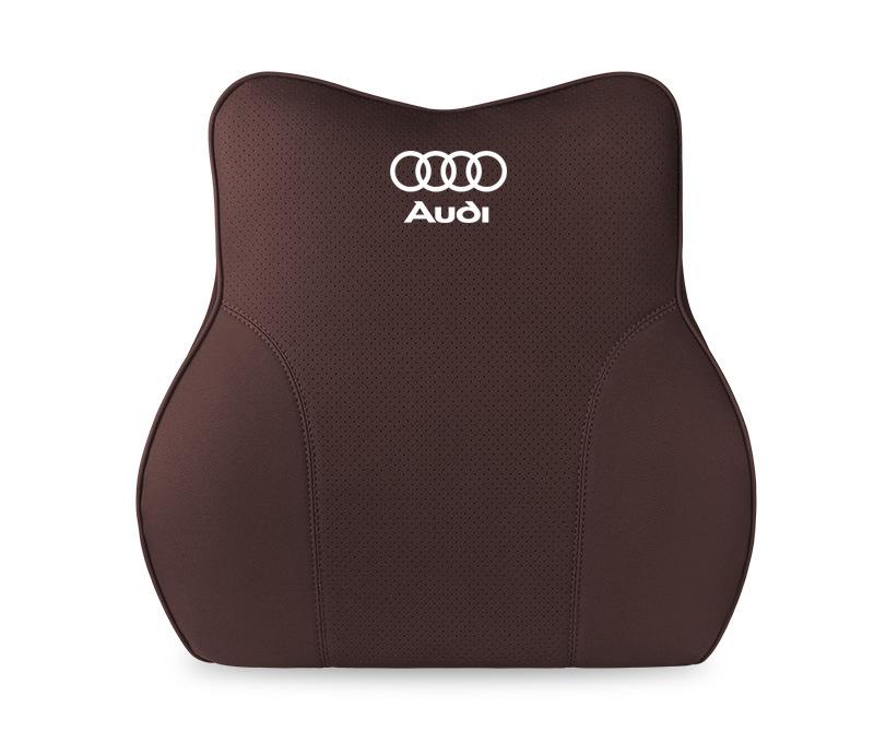 Suitable For Audi Car Neck Pillow Waist Cushion Mocha Brown