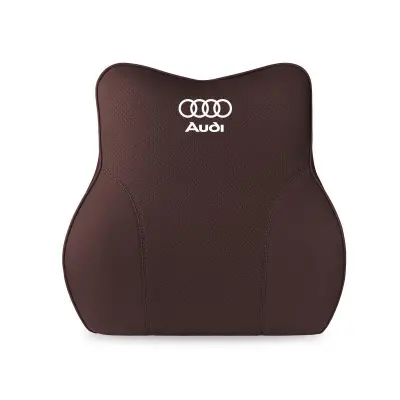 Suitable For Audi Car Neck Pillow Waist Cushion Mocha Brown 02