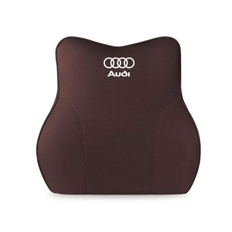 Suitable For Audi Car Neck Pillow Waist Cushion Mocha Brown