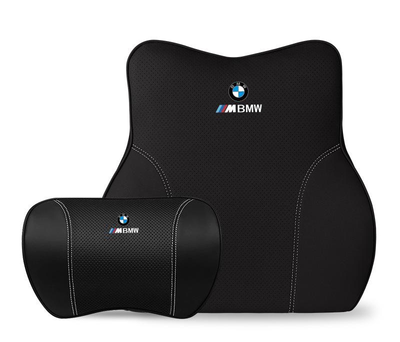 Suitable For Bmw Car Neck Pillow Waist Cushion Black