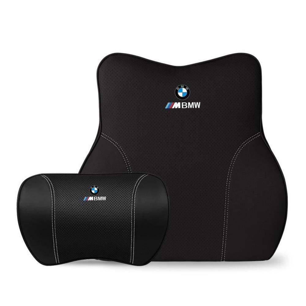 Suitable For Bmw Car Neck Pillow Waist Cushion Black