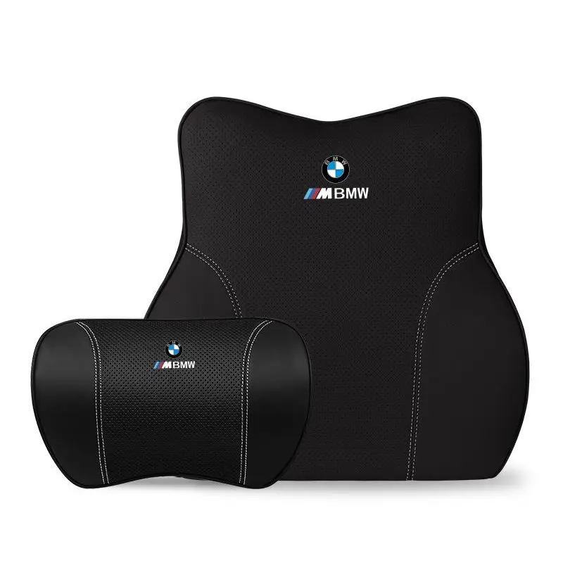 Suitable For Bmw Car Neck Pillow Waist Cushion Black