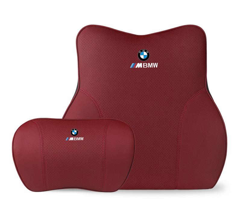 Suitable For Bmw Car Neck Pillow Waist Cushion Red
