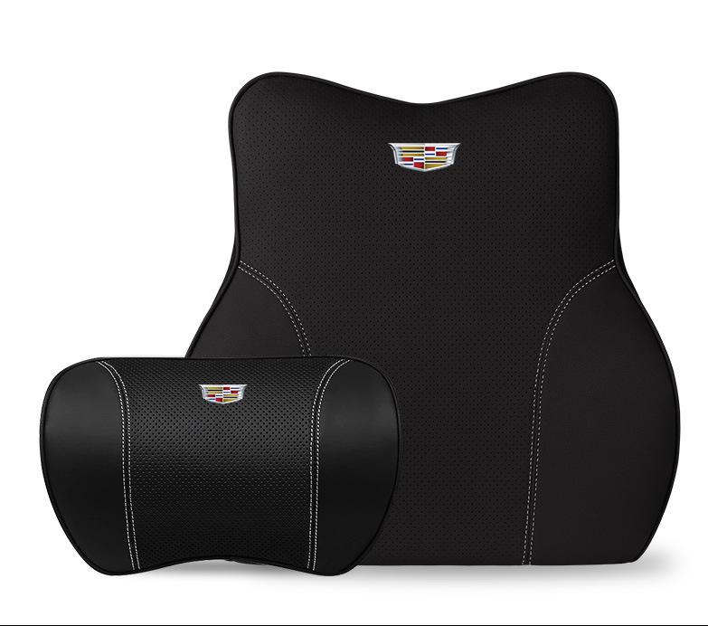 Suitable For Cadillac Car Neck Pillow Waist Cushion Black