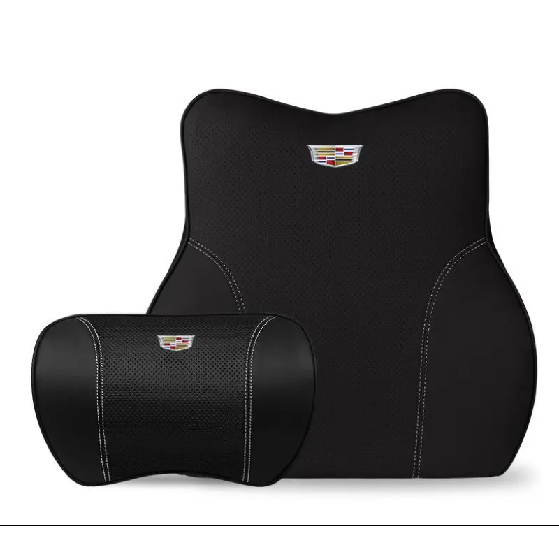 Suitable For Cadillac Car Neck Pillow Waist Cushion Black