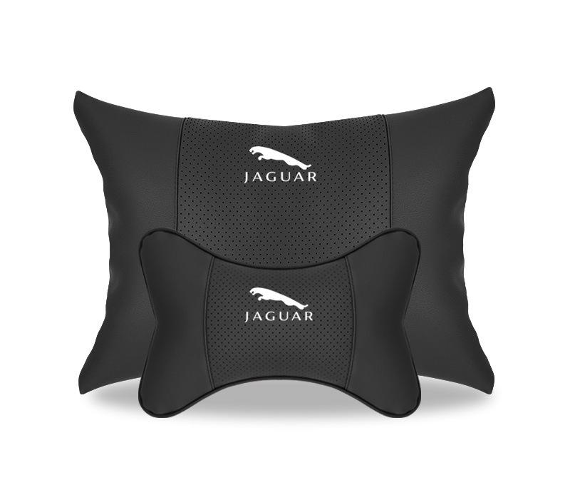 Suitable For Jaguar Car Neck Pillow Waist Cushion Classic Black