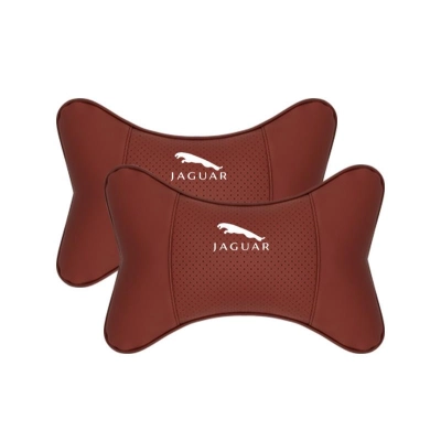 Suitable For Jaguar Car Neck Pillow Waist Cushion Wine Red 02