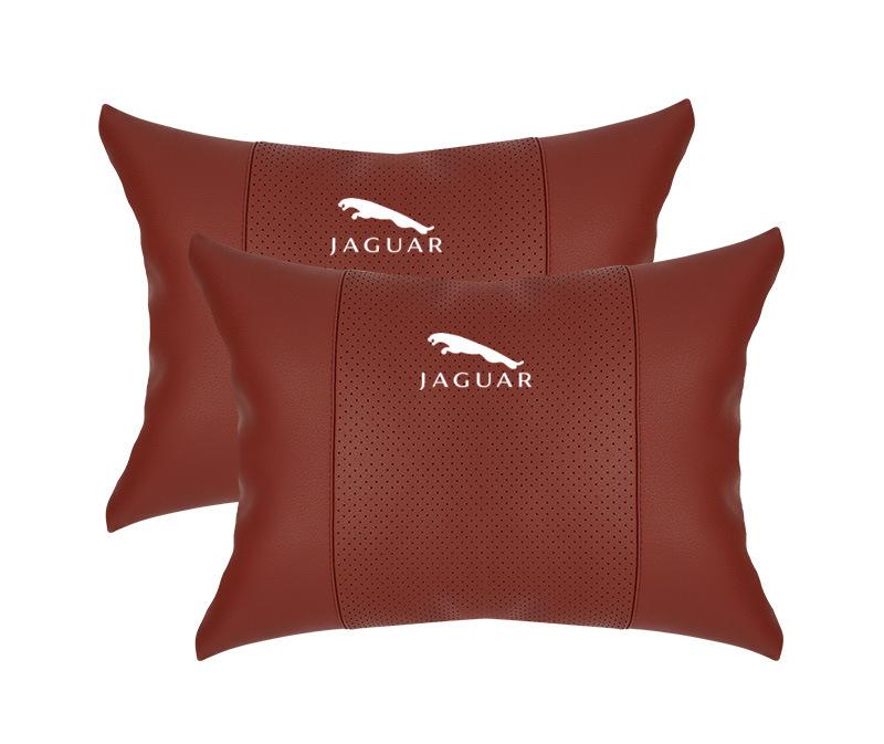 Suitable For Jaguar Car Neck Pillow Waist Cushion Wine Red