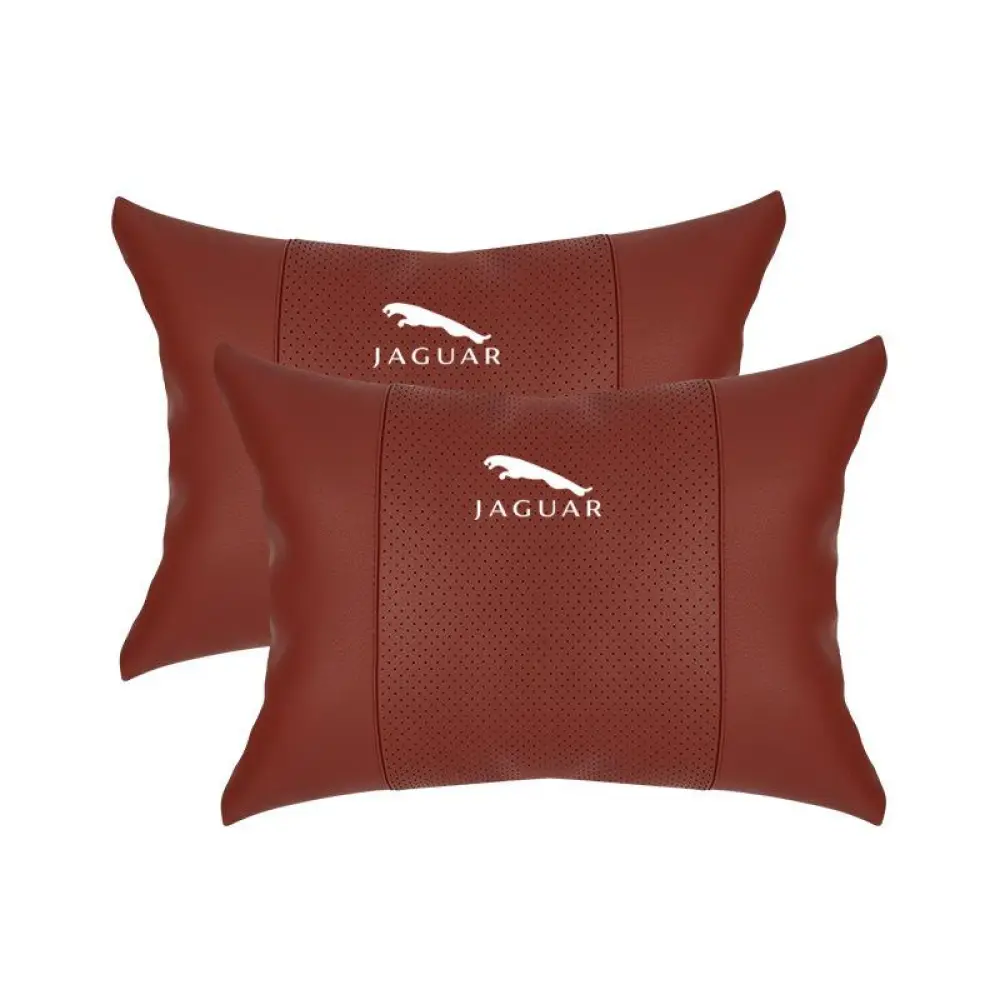 Suitable For Jaguar Car Neck Pillow Waist Cushion Wine Red