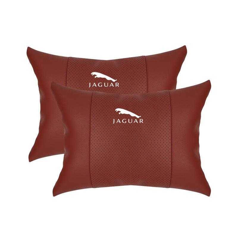 Suitable For Jaguar Car Neck Pillow Waist Cushion Wine Red