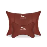 Suitable For Jaguar Car Neck Pillow Waist Cushion Wine Red